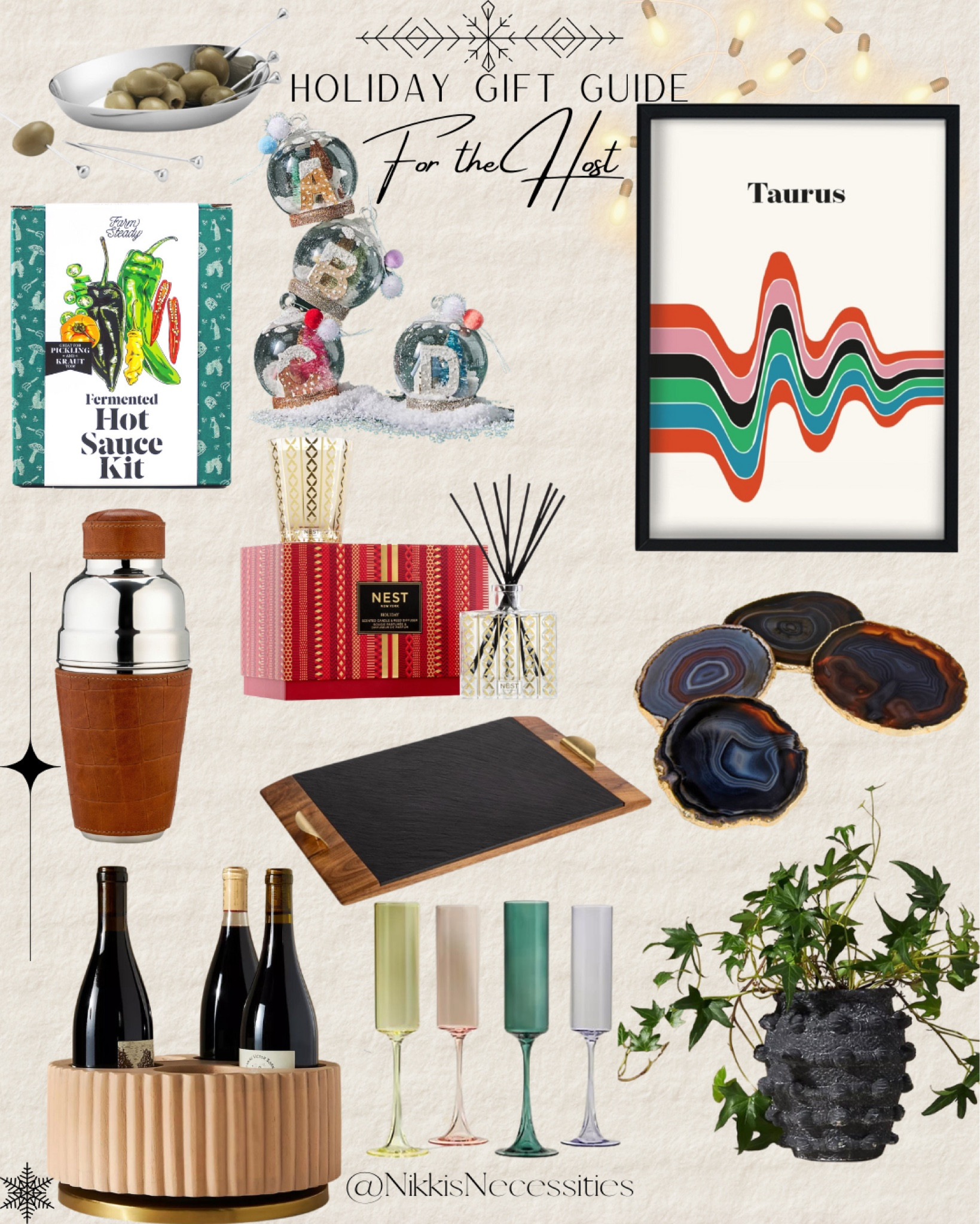 Gift guide 
Gifts for the host 
Hostess
Cutting board 
Joel decor 
Vase 
Wine bottle holder 
Cocktail shaker 
Fragrance 
Hot sauce making kit 
Wall art 
Wolf & badger 
Saks 
Nordstrom 
Amazon 
Anthropologie 

#LTKGiftGuide #LTKSeasonal #LTKHoliday