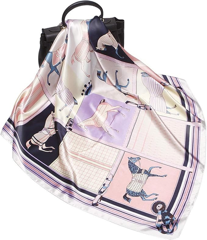 Loxoto Silk Like Scarf,Lightweight Fashion Silk Satin Large Square Wrap Headscarf for Women | Amazon (US)