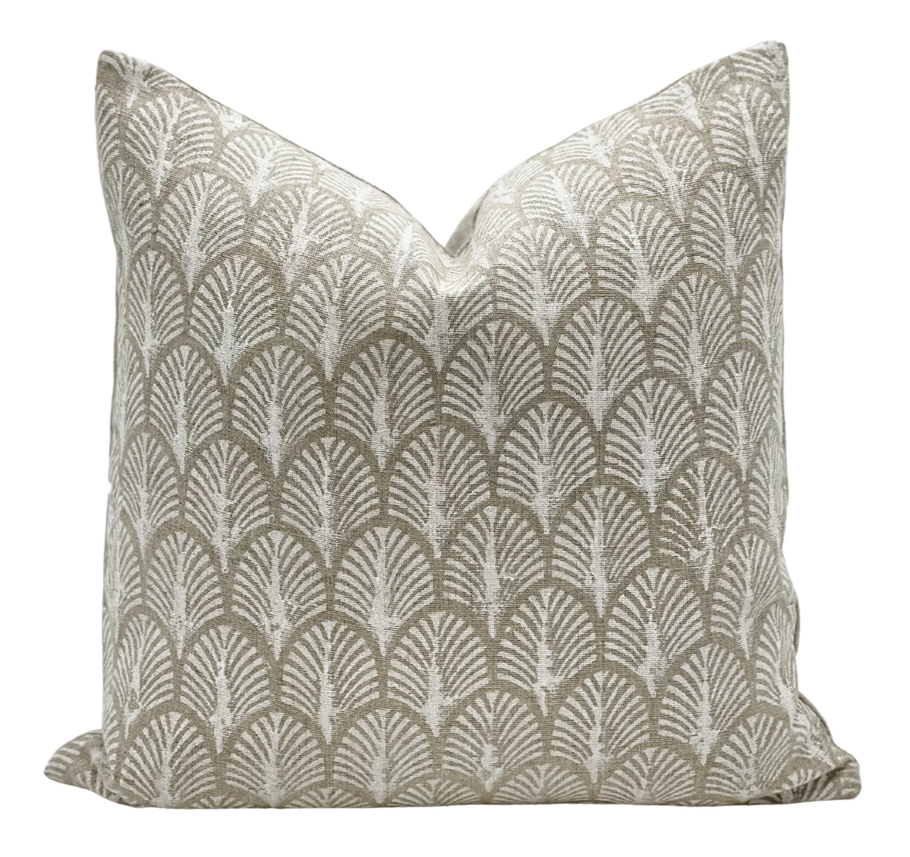 ANVI WHITE ON NATURAL LINEN PILLOW COVER | Krinto