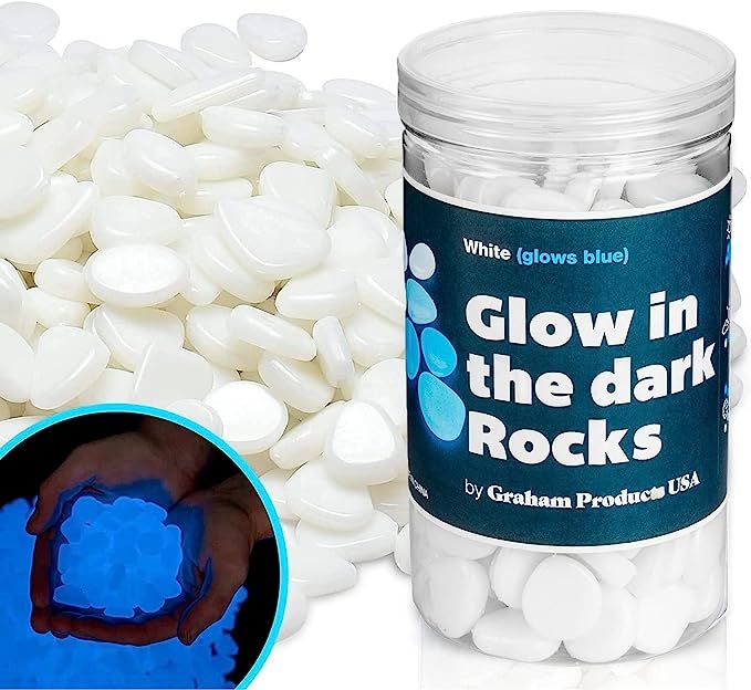 Graham Products 190 Pieces Glow in The Dark Rocks | Indoor & Outdoor Use - Garden, Fish Tank Pebb... | Amazon (US)