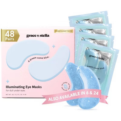 Grace & Stella Illuminating Under Eye Mask - Blue - 48 Pair | Target