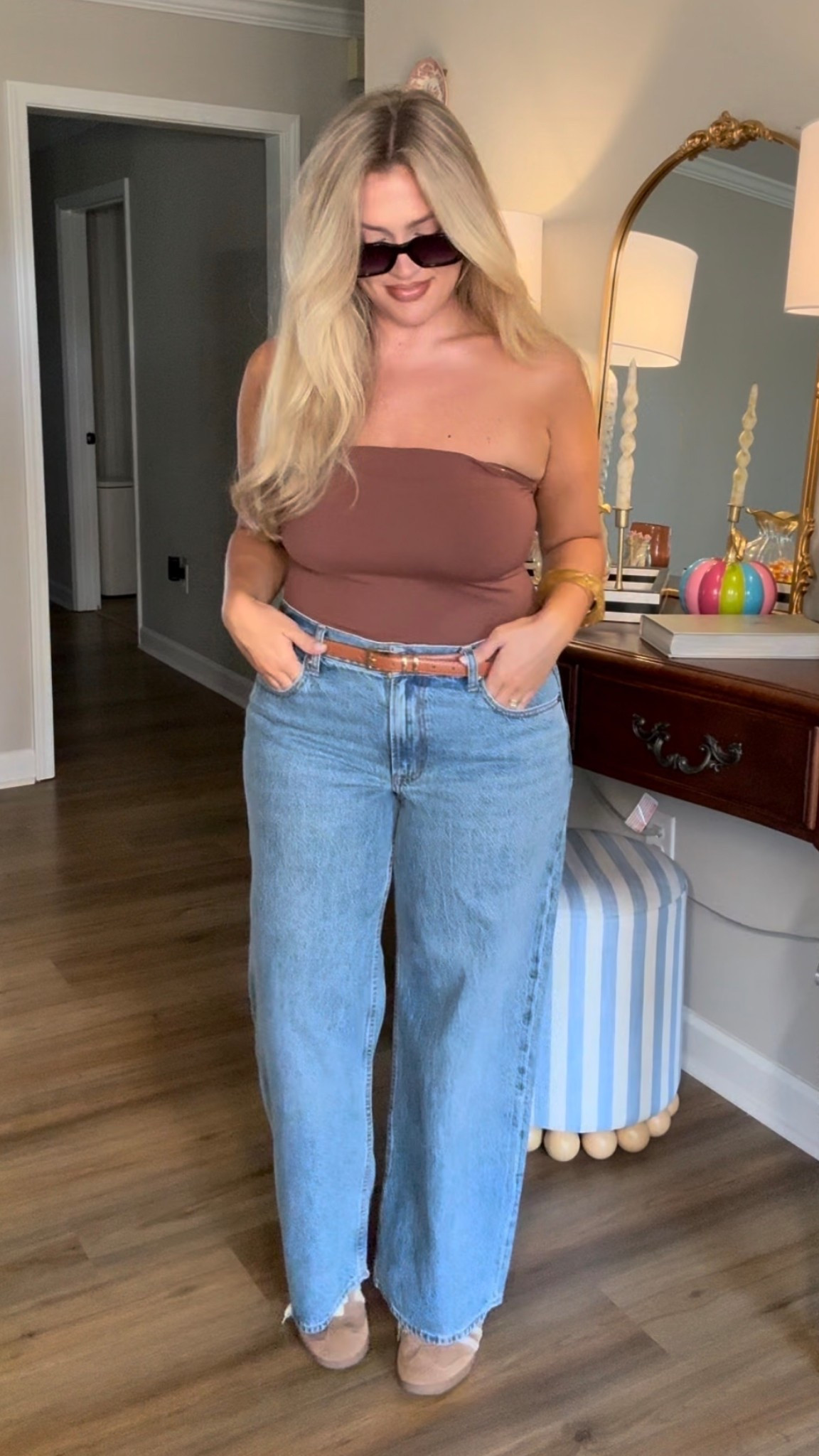 Use code “LIV” on my top for savings! Wearing my true size large  

#LTKFallSale #LTKMidsize #LTKSaleAlert