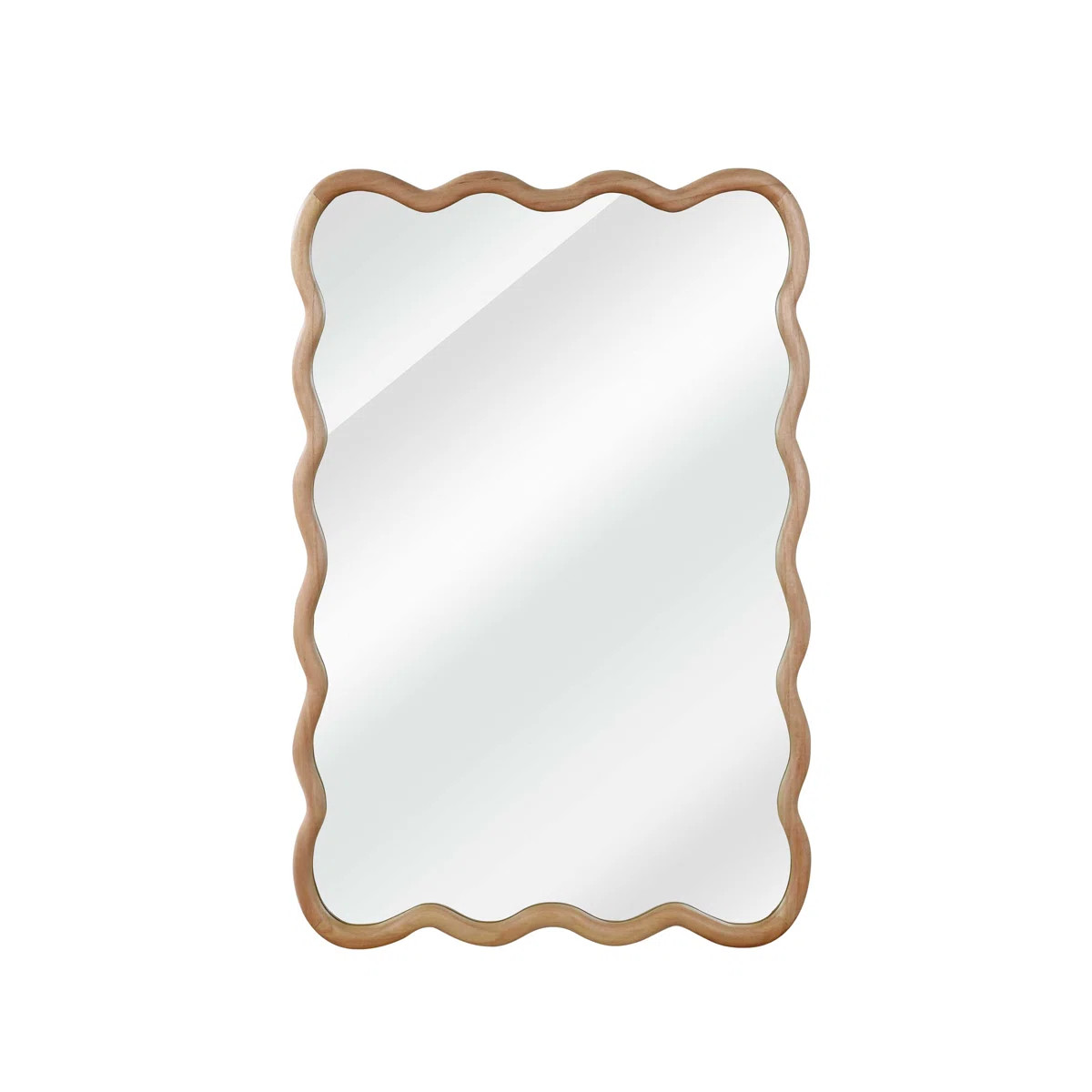 Wavy Rectangle Solid Wood Frame Decorative Mirror | Wayfair North America