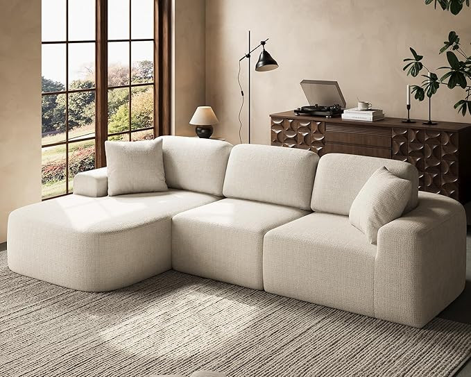 Dowinx 107'' Modular Sectional Sofa Couch with Chaise, No Assembly Required, Modern Bouclé-Inspi... | Amazon (US)