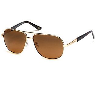 Skechers Men's Gold & Brown Metal Sunglasses | QVC