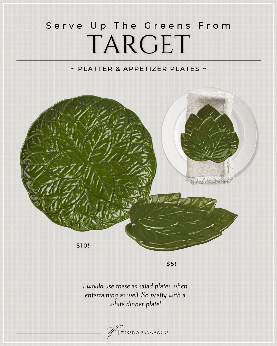 The prettiest leaf plates and so affordable!

#LTKHome #LTKSaleAlert #LTKSeasonal