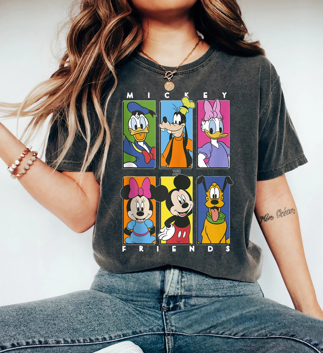 Disney Mickey And Friends Group Shot Panels Shirt, Mickey Minnie Goofy Donald Daisy Disneyland Fa... | Etsy (US)
