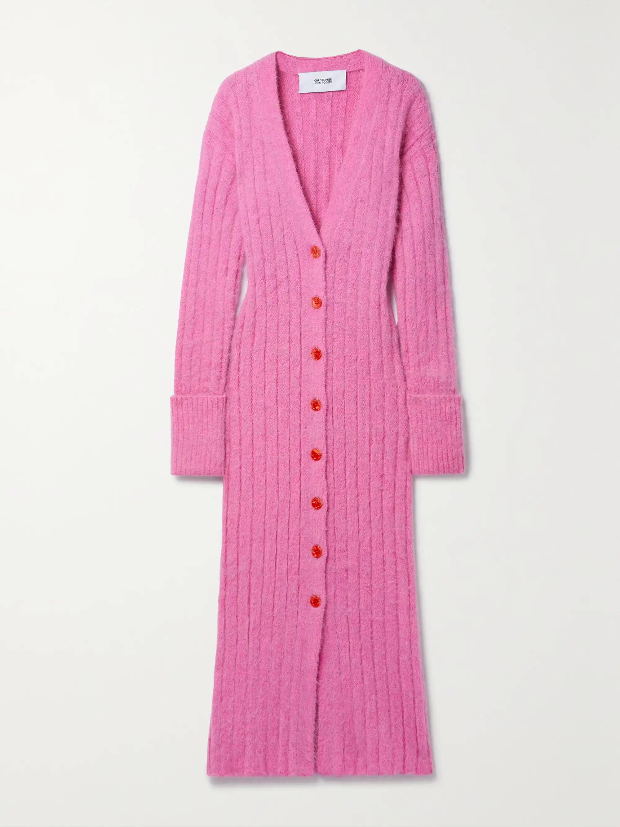 Ribbed brushed wool-blend maxi dress | NET-A-PORTER (US)
