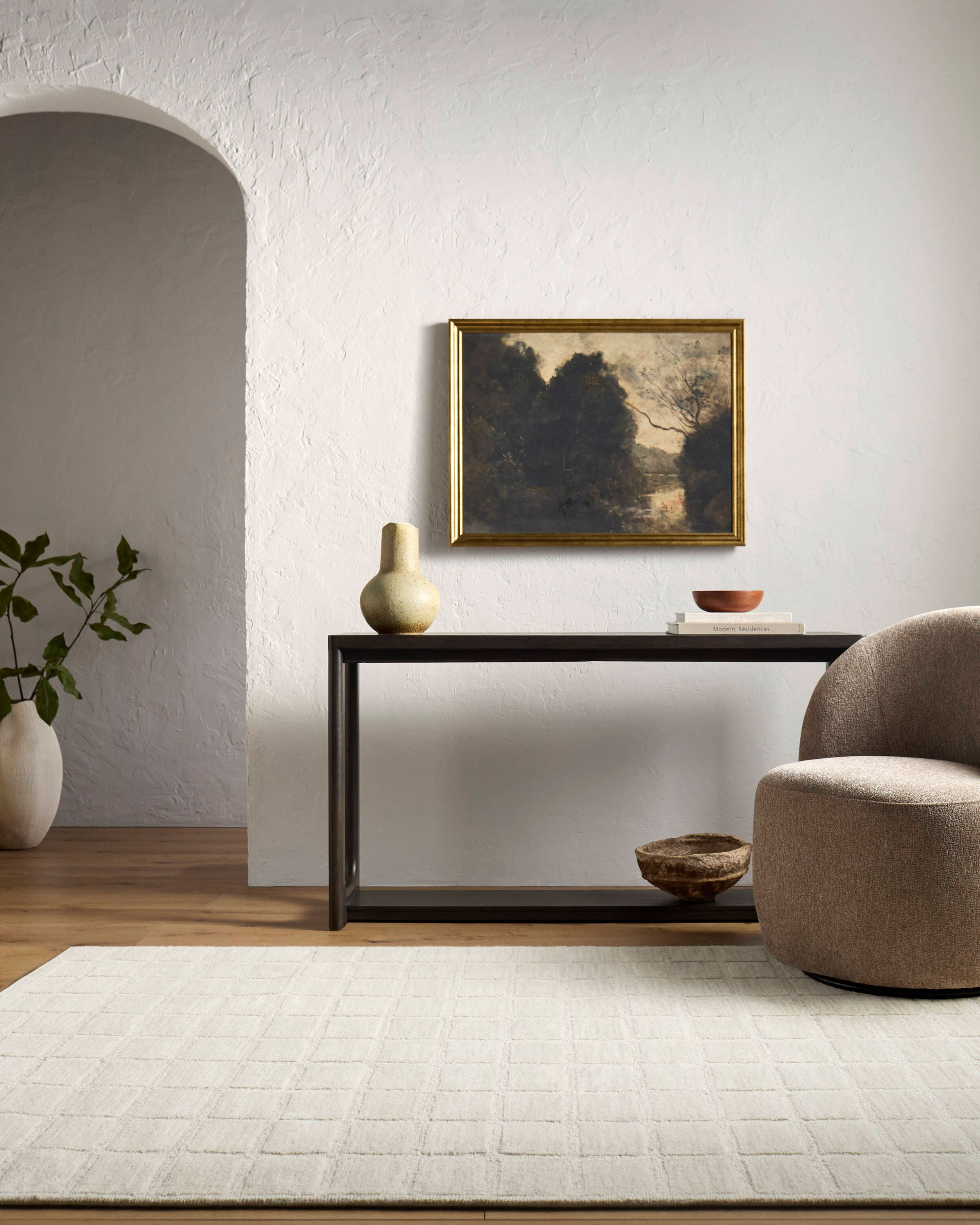 Livabliss Benchcraft 5 x 8 (ft) Tufted Wool Taupe Rectangular Indoor Checkered Farmhouse/Cottage Spot Clean Only Pet Friendly Area rug in Beige | Lowe's