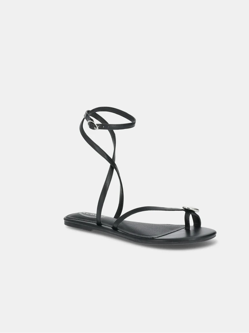 Scoop Women's Flat Strappy Sandals with Adjustable Strap | Walmart (US)