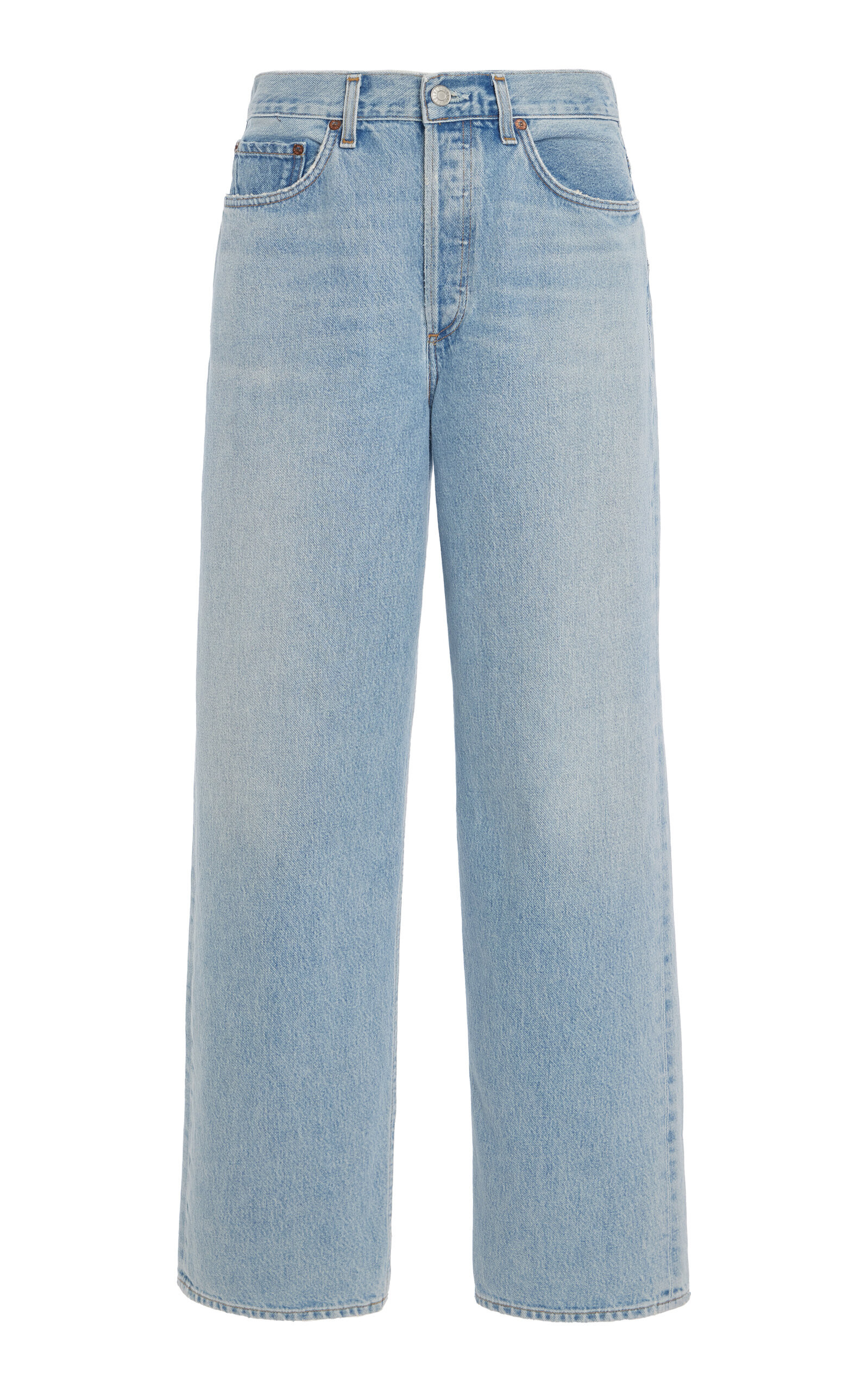 Agolde - Henson Rigid Low-Rise Wide-Leg Jeans - Light Wash - 32 - Moda Operandi | Moda Operandi (Global)
