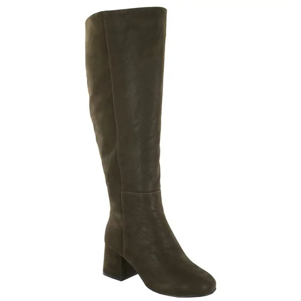 Eloquii Elements Women's Wide Calf Block Heel Dress Boots - Walmart.com | Walmart (US)