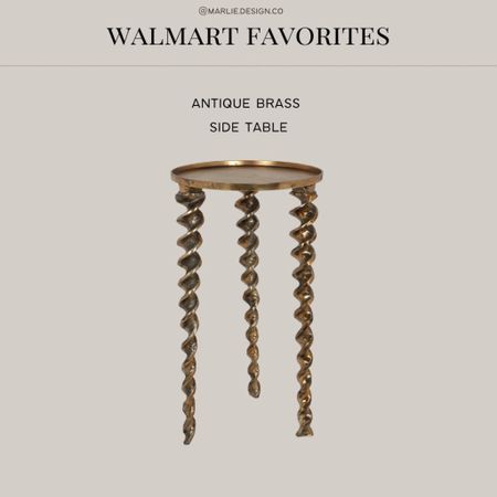 Walmart Antique Brass Side Table | turned leg table | accent table | side table | end table | cocktail table | transitional | affordable | Walmart 

#LTKhome #LTKunder100 #LTKsalealert