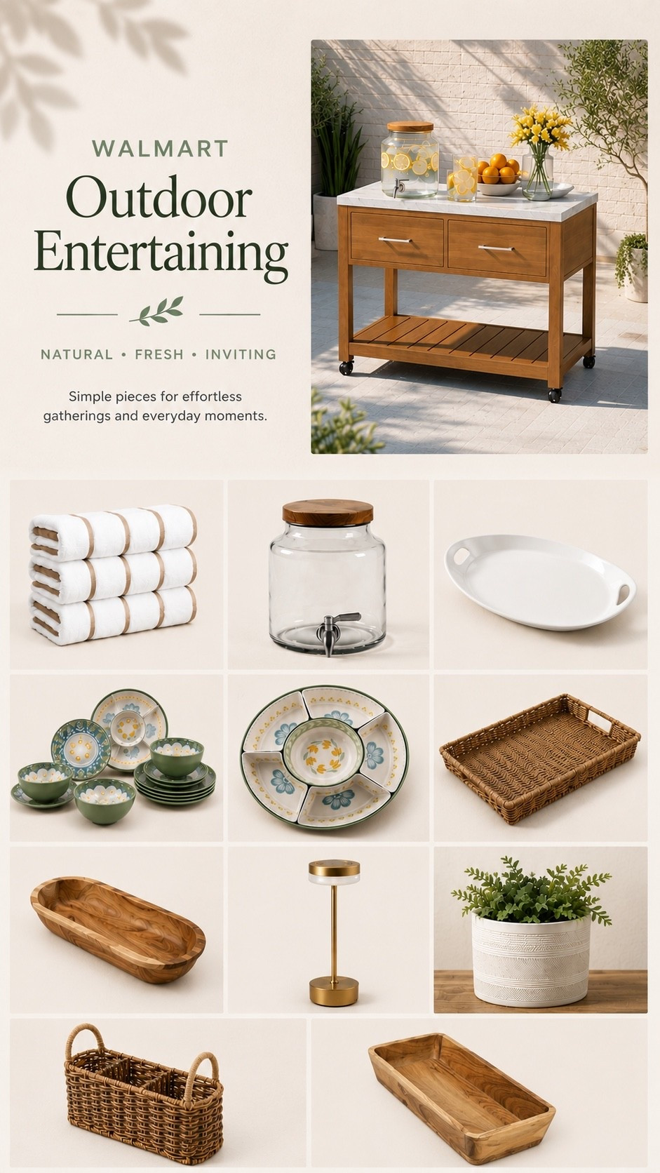Walmart entertaining finds. #walmart #patio #walmarthome