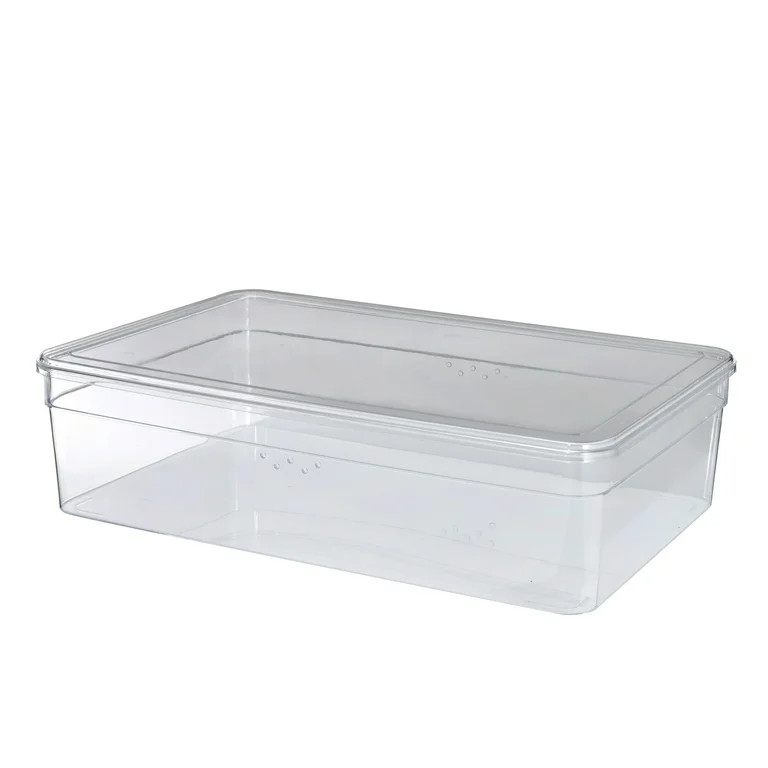 Mainstays Clear Glossy Plastic Clear Boot Box with Lid , Adult Size, One Pair Size, One Tier Size | Walmart (US)
