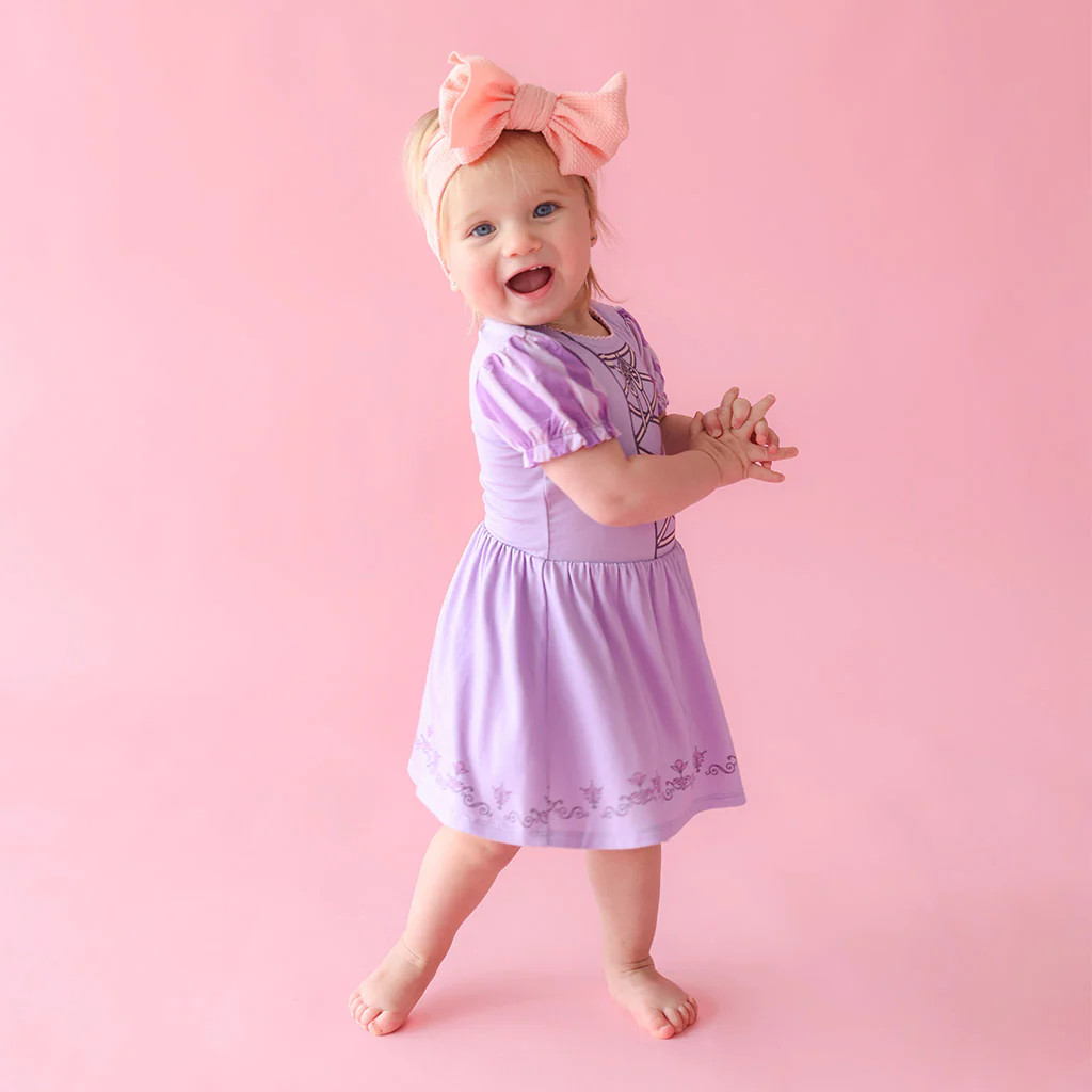 Disney Princess Purple Baby Bodysuit Dress | Rapunzel | Posh Peanut