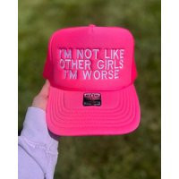 I'm Not Like Other Girls Worse Embroidered Retro Trucker Hat | Etsy (US)