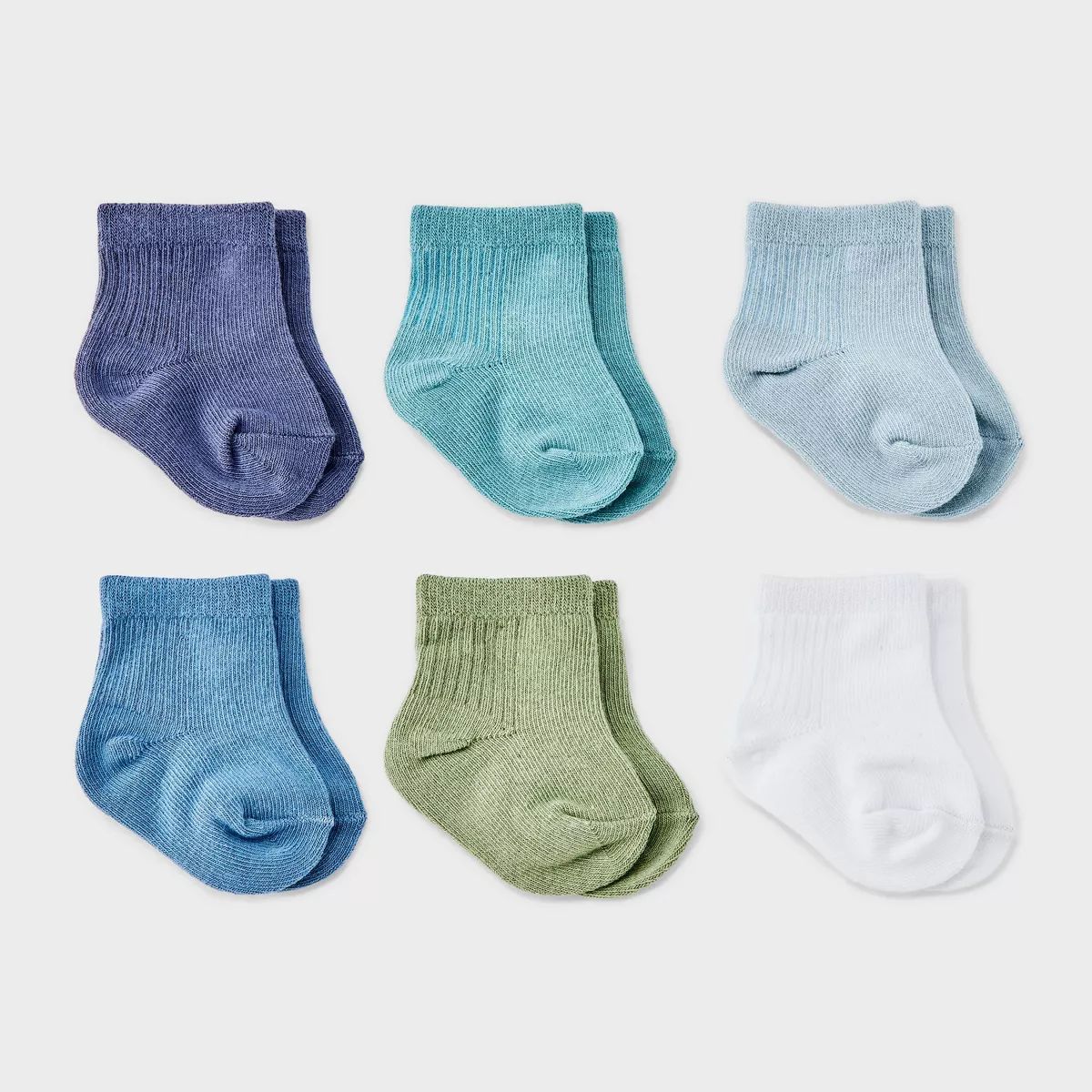 Baby Boys' 6pk Crew Socks - Cloud Island™ Blue | Target