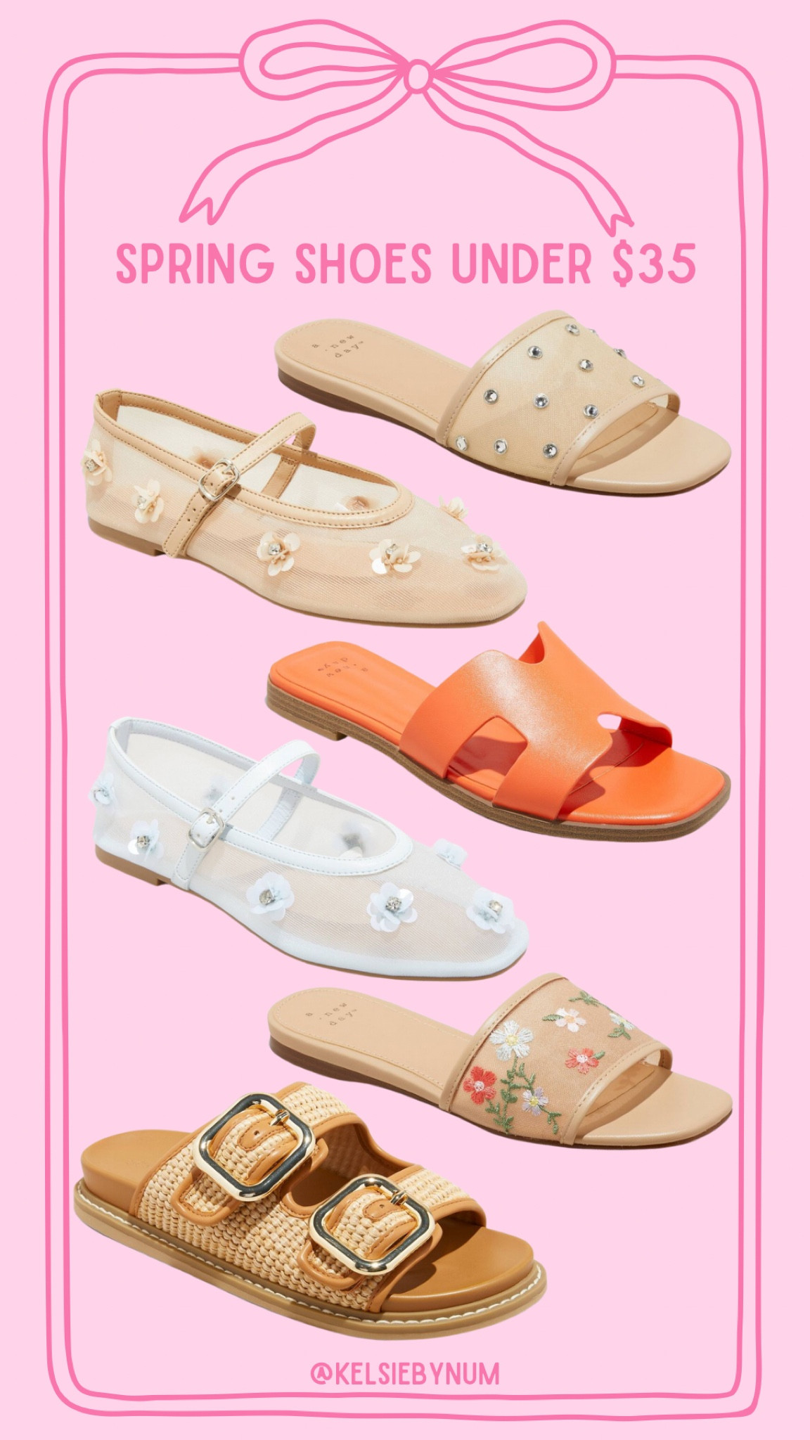 Mesh Rhinestone slide sandals / floral mesh Mary Jane ballet flats / orange H sandals / double buckle footbed sandals / affordable spring sandals 

#LTKShoeCrush #LTKFindsUnder50