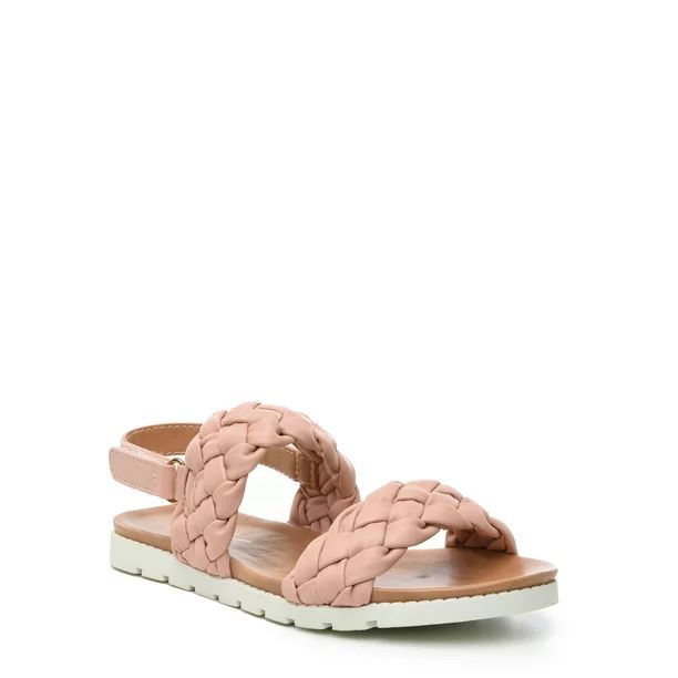 Nicole Miller Youth Girls Two Strapped Braided Sandal, Sizes 11-3 | Walmart (US)
