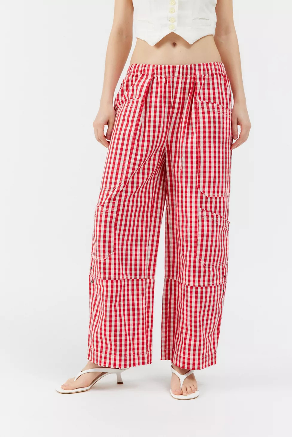 BDG Charlie Gingham Wide-Leg Pant | Urban Outfitters (US and RoW)