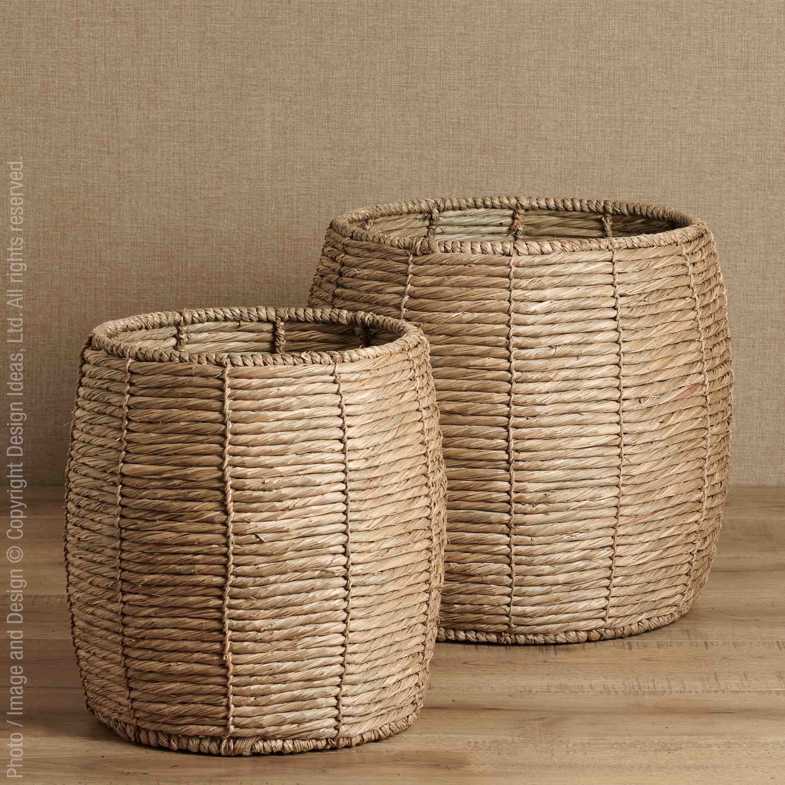 Bari™ Woven Water Hyacinth Twine Baskets (set of 2) | Texxture Home