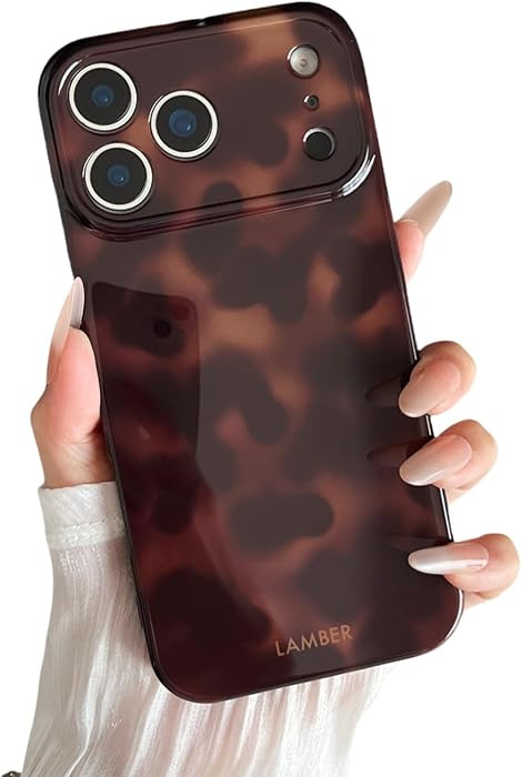 YUANLI Compatible with iPhone 17 Pro Max Case Amber Tortoise Shell Phone Case for Women Girls Sof... | Amazon (US)