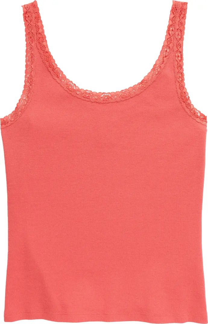 Treasure & Bond Kids' Lace Trim Cotton Blend Tank | Nordstrom | Nordstrom