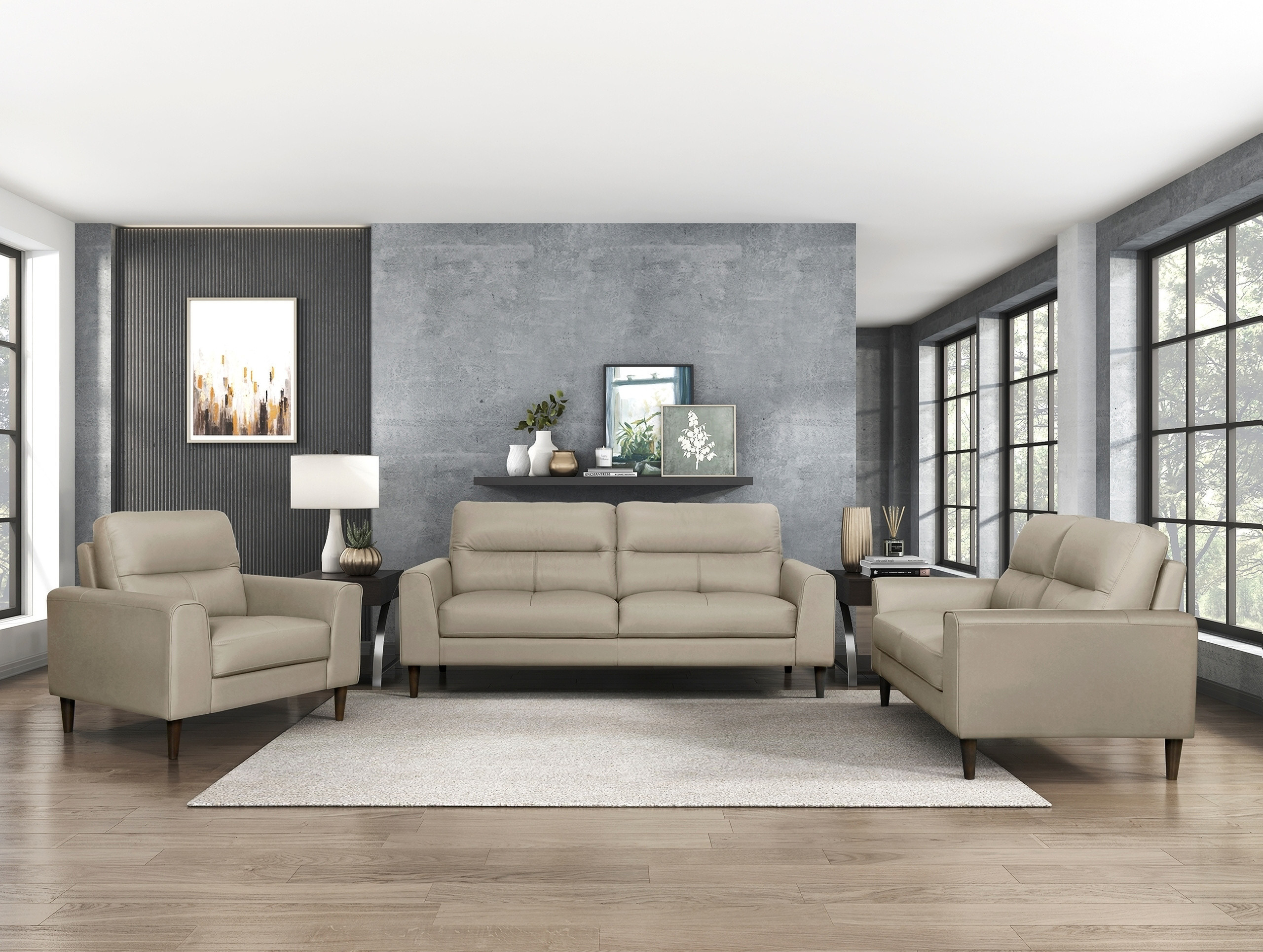 Lewes Living Room Set In Beige | 1stopbedrooms