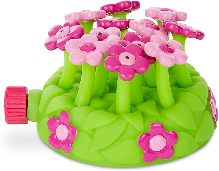 Melissa & Doug Sunny Patch Pretty Petals Flower Sprinkler Toy with Hose Attachment Toddler and Ki... | Amazon (US)