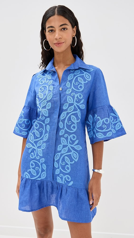 Enza Embroidered Midi Dress | Shopbop