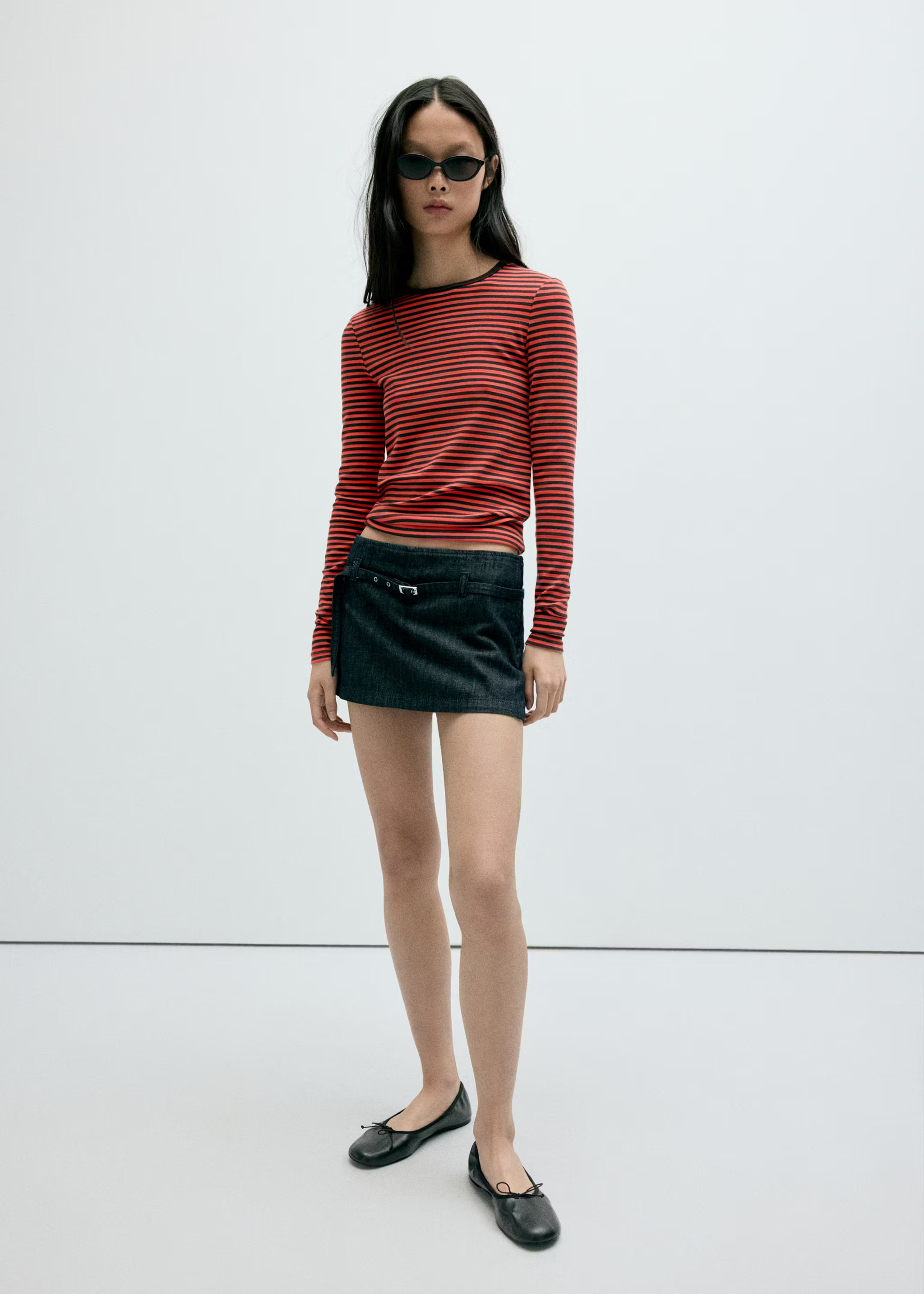 Long-sleeved striped t-shirt | Mango (US/MX/AU)