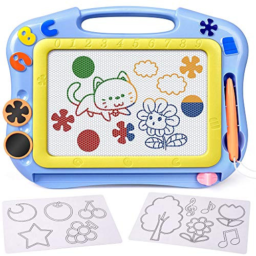 FLY2SKY Magnetic Drawing Board Magna Drawing Doodle Board Travel Size Toddler Toys for 1-2 Year Old  | Amazon (US)