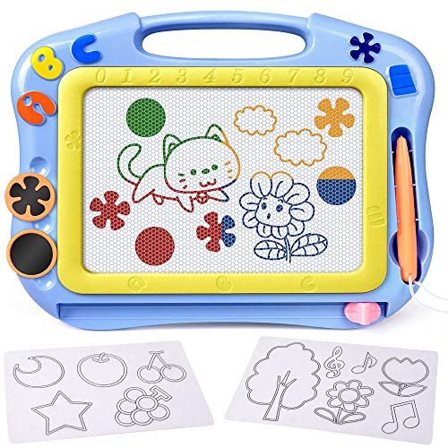 FLY2SKY Magnetic Drawing Board Magna Drawing Doodle Board Travel Size Toddler Toys for 1-2 Year Old  | Amazon (US)