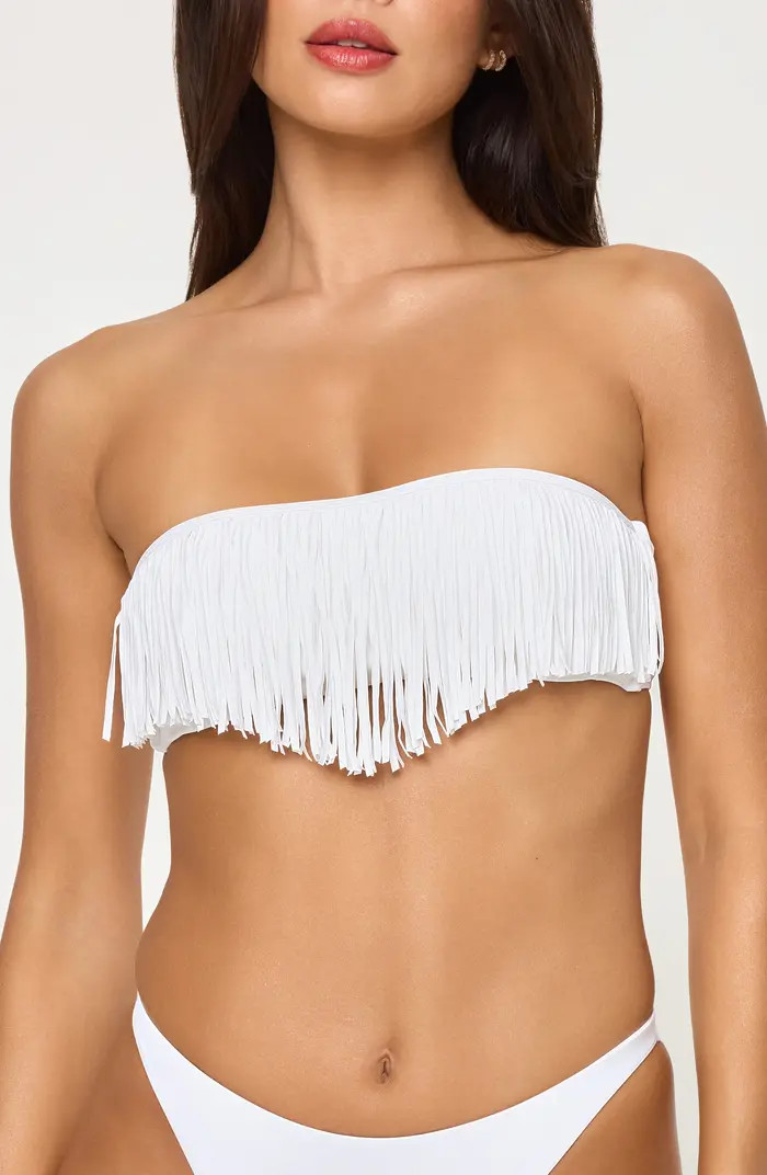 LSPACE Dixie Fringe Strapless Bikini Top | Nordstrom | Nordstrom