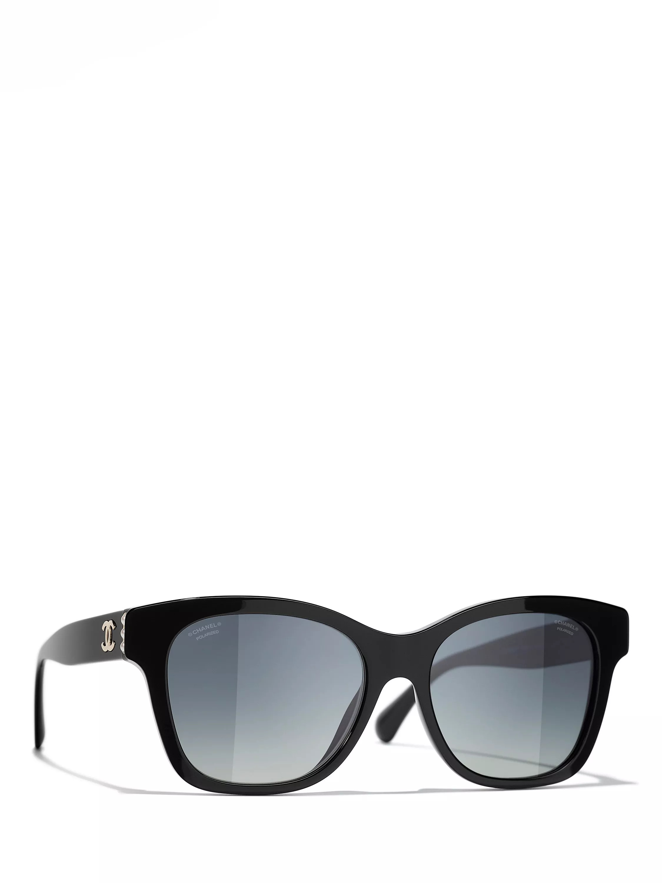 CHANELRectangular Sunglasses CH5482H Black/Grey Gradient | John Lewis (UK)