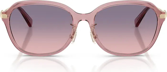 COACH 56mm Gradient Polarized Rectangular Sunglasses | Nordstrom | Nordstrom