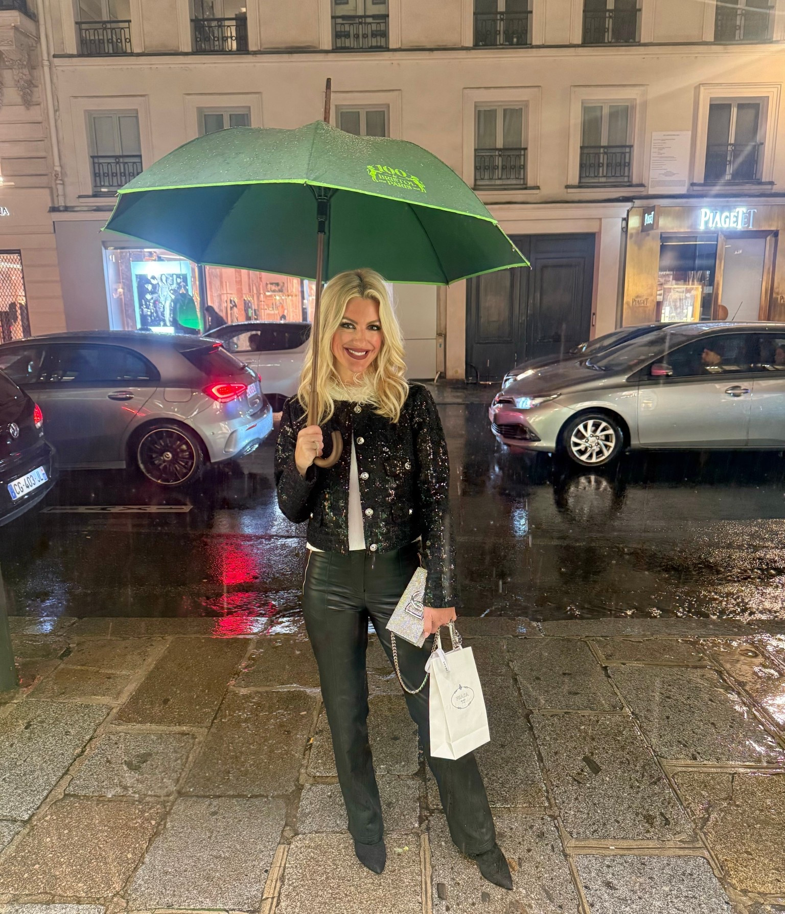A rainy evening in Paris! Michael Kors sequin jacket. Feather neck top. Leather trousers. Valentino booties! The new Prada fragrance is AMAZING!!! 💋🦋✨💫💕💓🌙

#LTKTravel #LTKShoeCrush #LTKHoliday