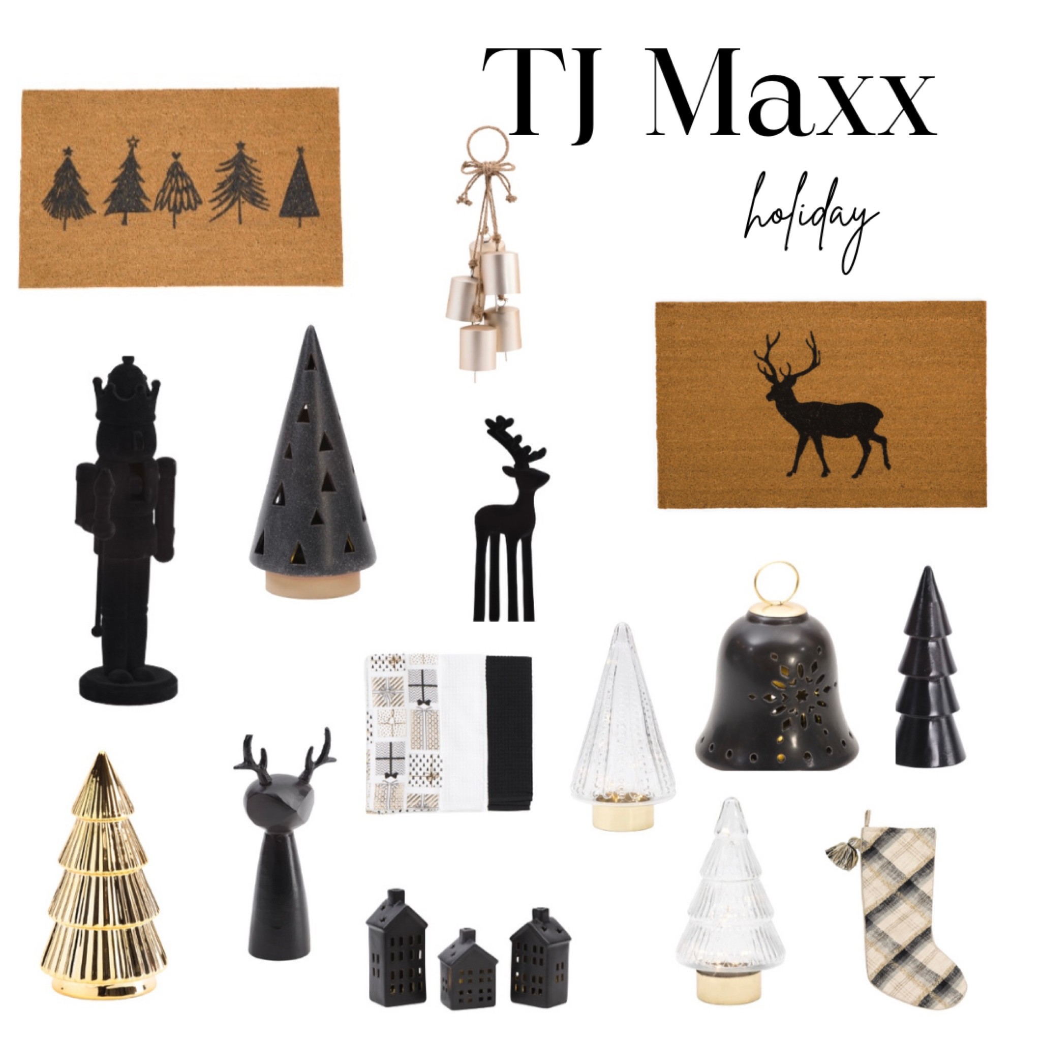 TJ Maxx Holiday Finds Follow @devinhdecor on TikTok and Instagram for more daily finds, tips, and inspiration Christmas decor, black Christmas decor, affordable Christmas decor, neutral Christmas decor, holiday doormat, black and gold Christmas, #holidaydecor, #holidays, #christmasdecor, #holidayfinds

#LTKunder50 #LTKHoliday #LTKSeasonal