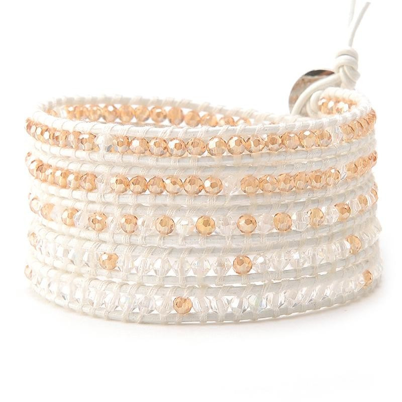 Peach Rainfall Crystals on White | Victoria Emerson