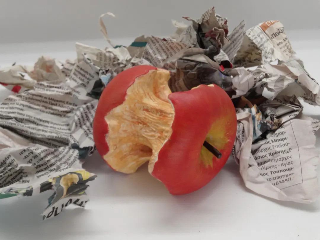 Handmade Ceramic Half-Eaten Apple Sculpture – Realistic Kitchen Decor | Etsy (US)