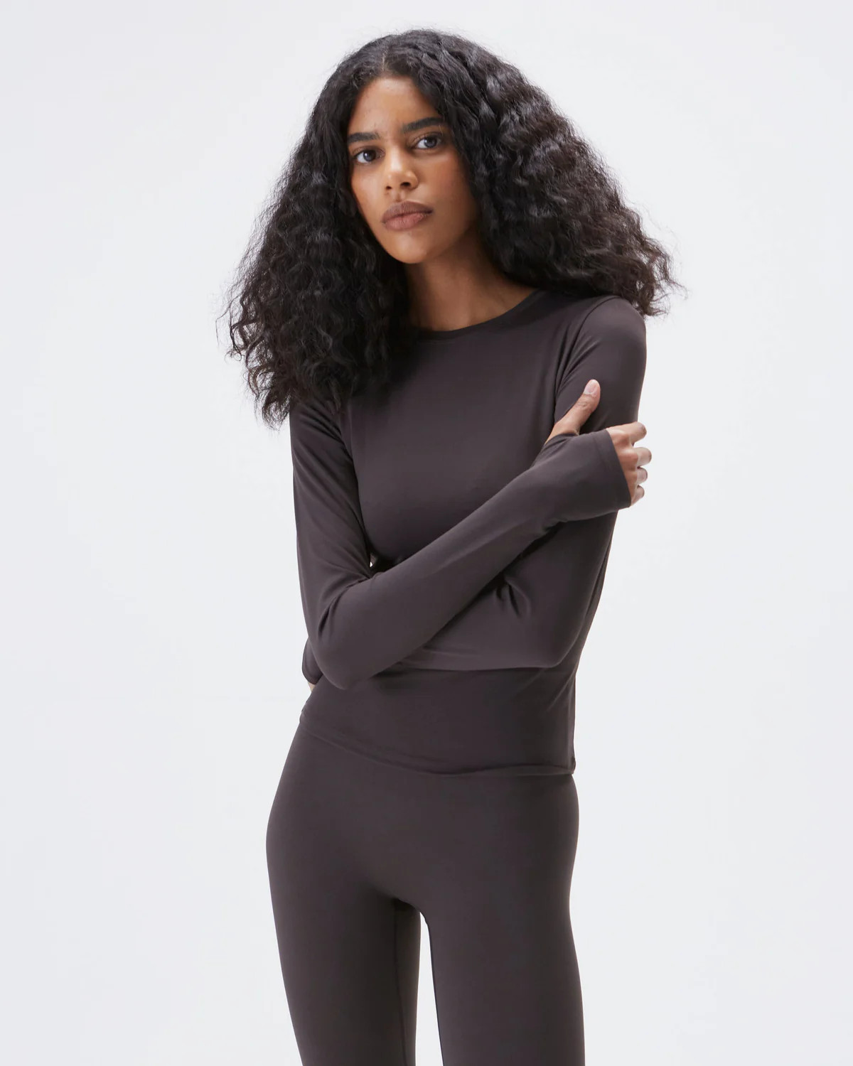 Ultimate Long Sleeve Top - Coffee Bean | Adanola UK