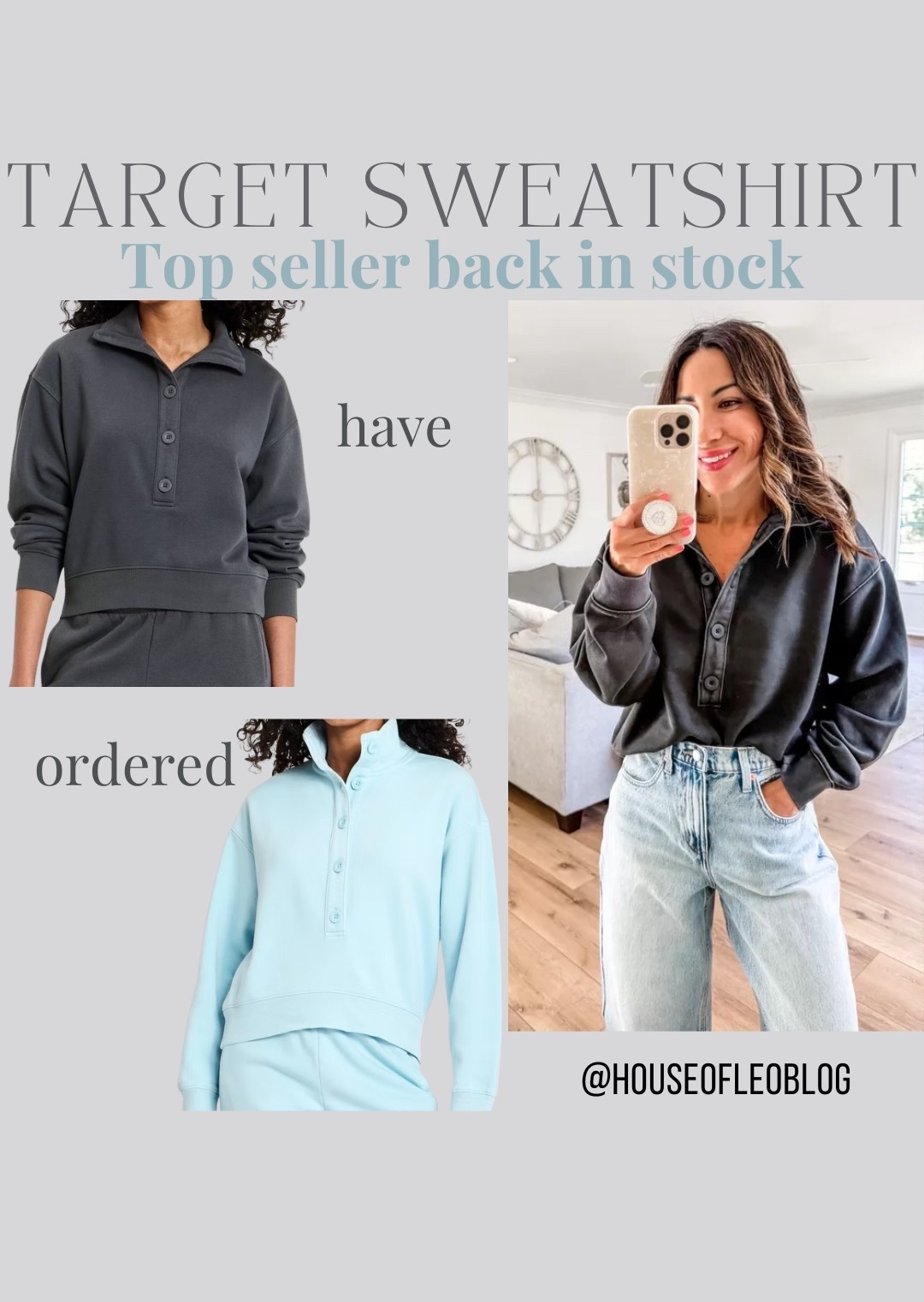 Wearing small Henley sweatshirt. Target style.

#LTKOver40