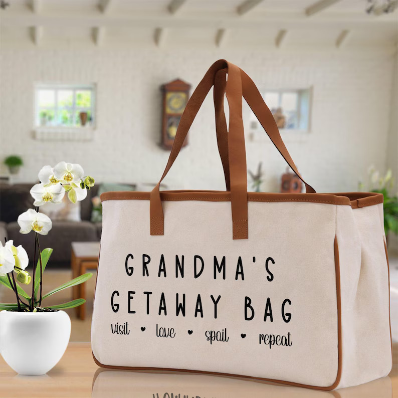 Grandma's Getaway Canvas Tote Bag, Mother's Day Gift (GM1002) | Etsy (US)