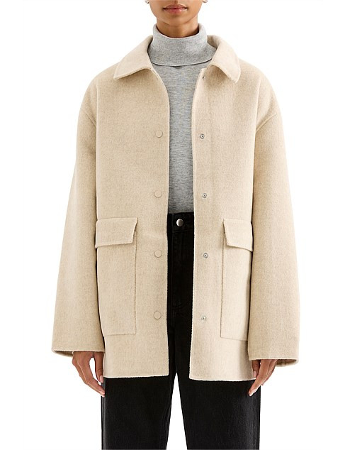 Nude Lucy Levi Wool Coat | David Jones | David Jones (Australia & New Zealand)