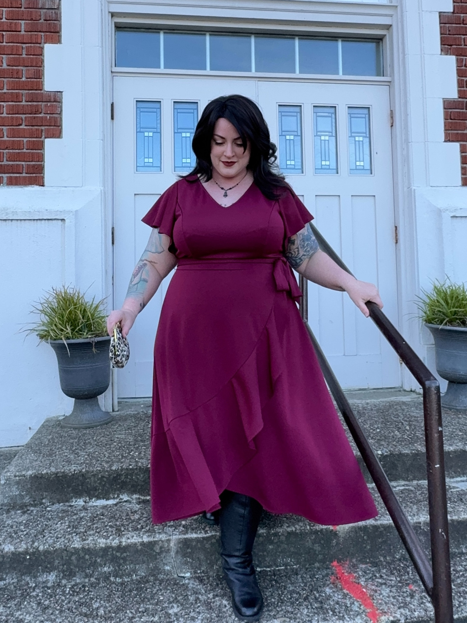 Talisea plus size faux wrap dress with flutter sleeve and hi-lo hem

#LTKOver40 #LTKPlusSize #LTKFindsUnder50