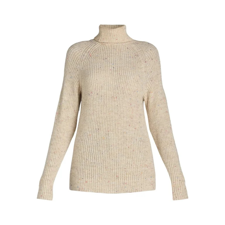 Time and Tru Women’s Flecked Turtleneck Sweater, Midweight, Sizes XS-XXXL | Walmart (US)