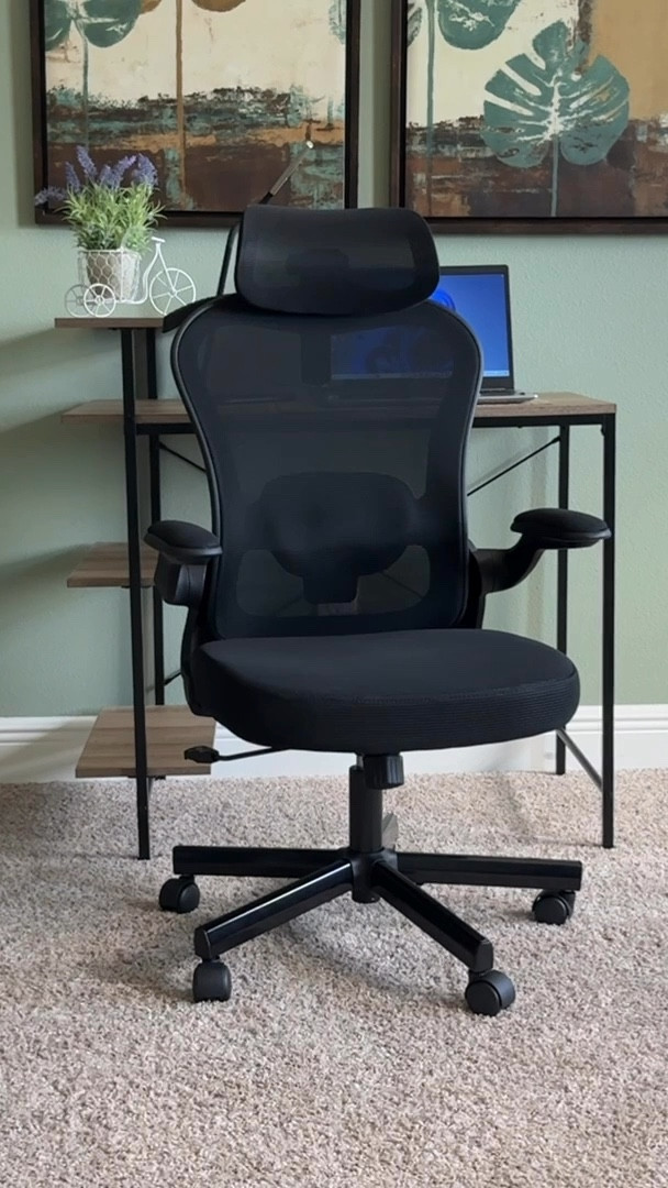 MAISON ARTS Ergonomic Desk Chair with Adjustable Massage Lumbar Support, Flip-up Armrests, Rocking Backrest, 3D Adjustable Headrest, Coat Hanger, Executive Rolling Swivel Comfy Office Chair

#LTKHome #LTKU