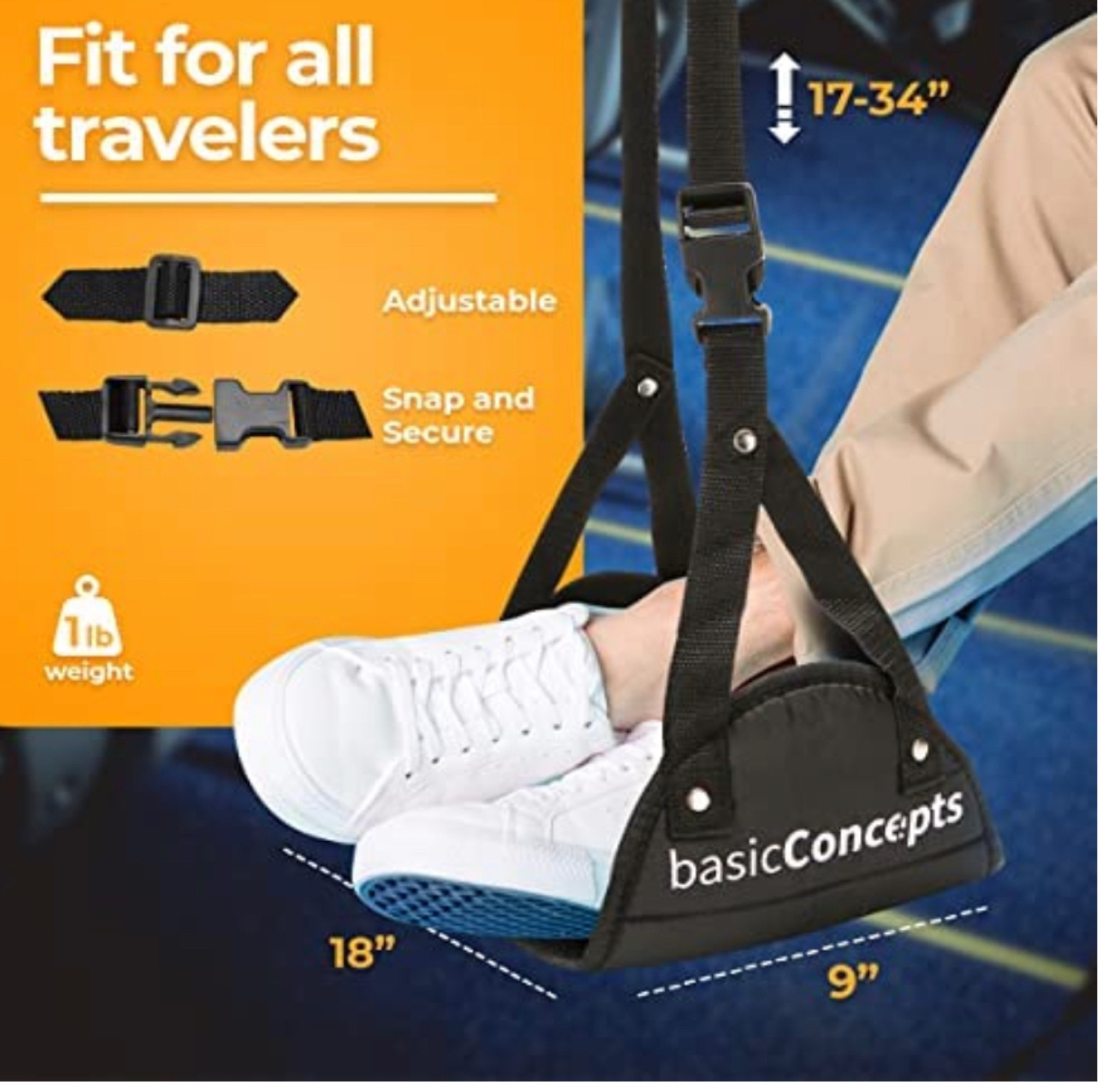 Great for long flights ! 
Folds up small. 
Clicks easily around the tray and is adjustable 
#amazon #traveltip #stockingstuffer

#LTKtravel