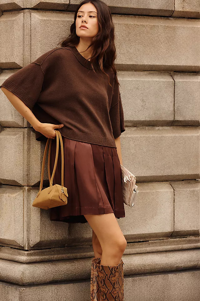 Goldie Wool Cashmere Twofer Mini Dress | Anthropologie (US)